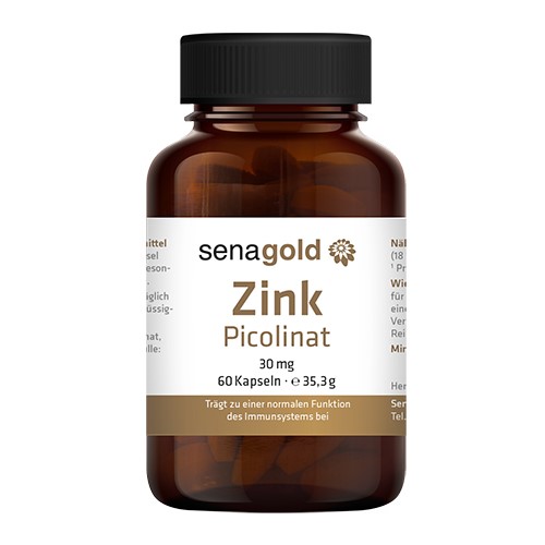 Senagold Zink Picolinat 30 mg, 60 Kapseln Senagold Zink Picolinat 30 mg, 60 Kapseln